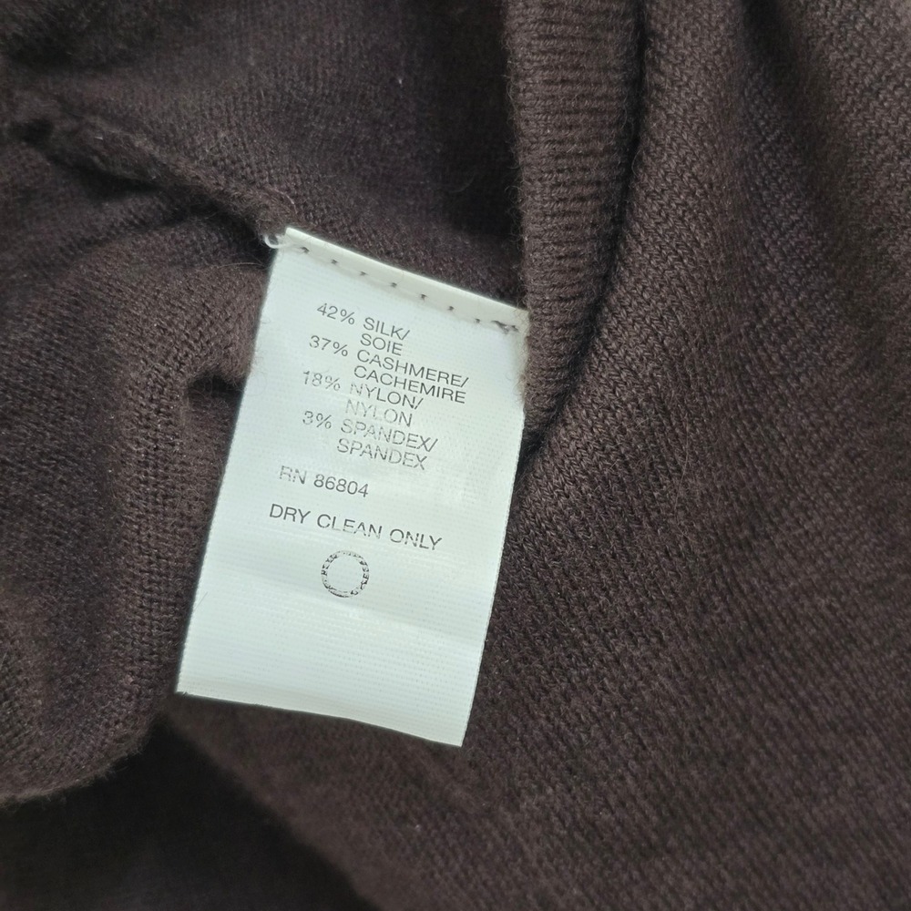 Neiman Marcus Silk Cashmere Knit Leggings Brown Slim Fit Pants Womens Medium - Picture 5 of 5